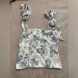 Reformation bow strap tank top, size 4